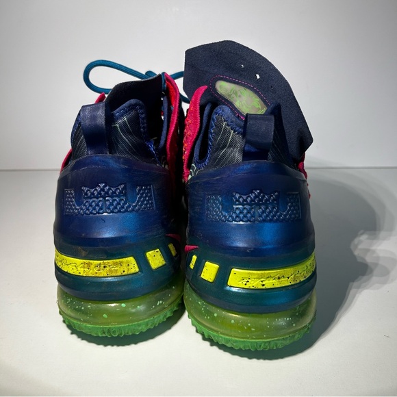 Nike LeBron XVIII 18 Men's Size 11.5 (DB8148-600) "Los Angeles By Night" Used - Picture 6 of 11